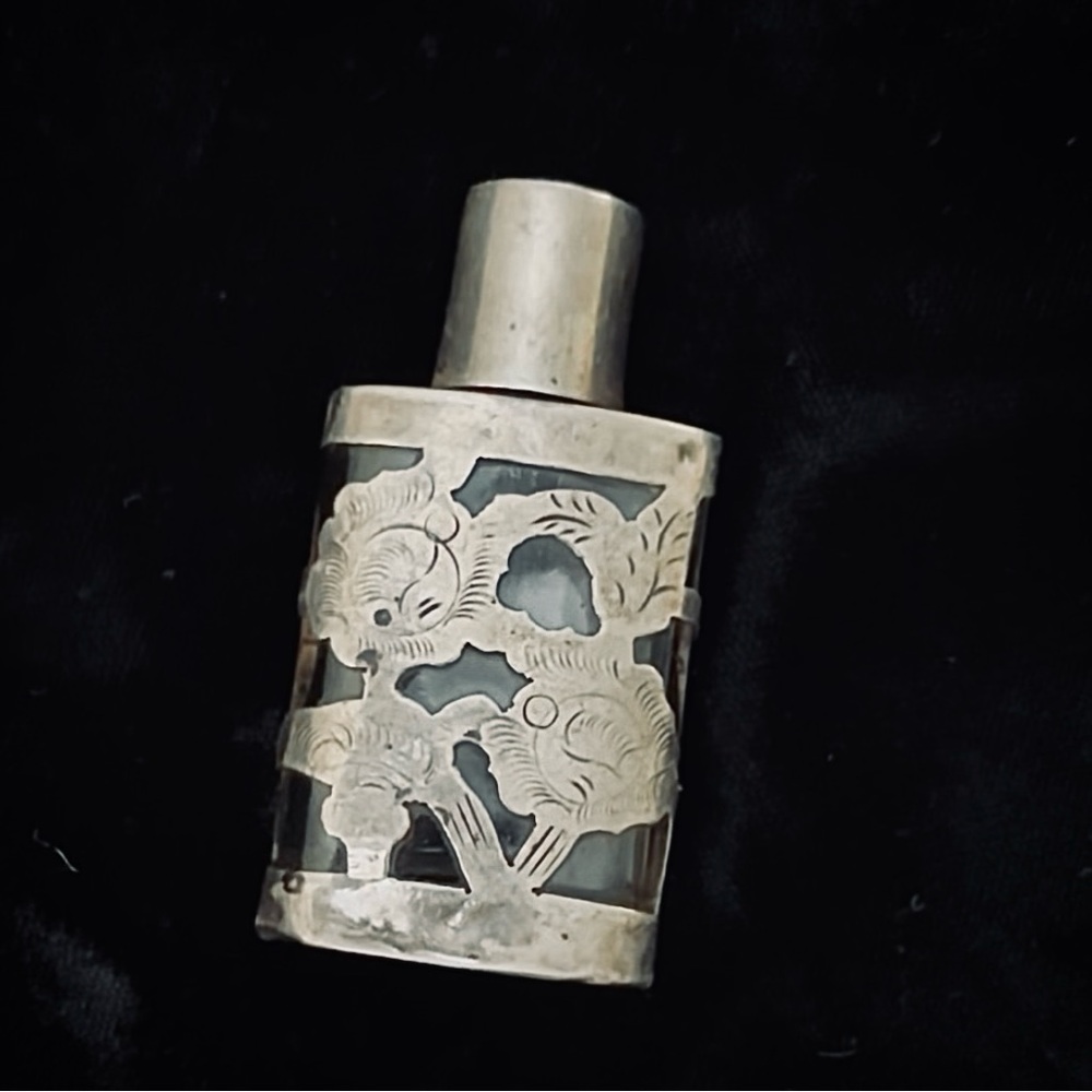 Sterling Silver & Glass Bottle